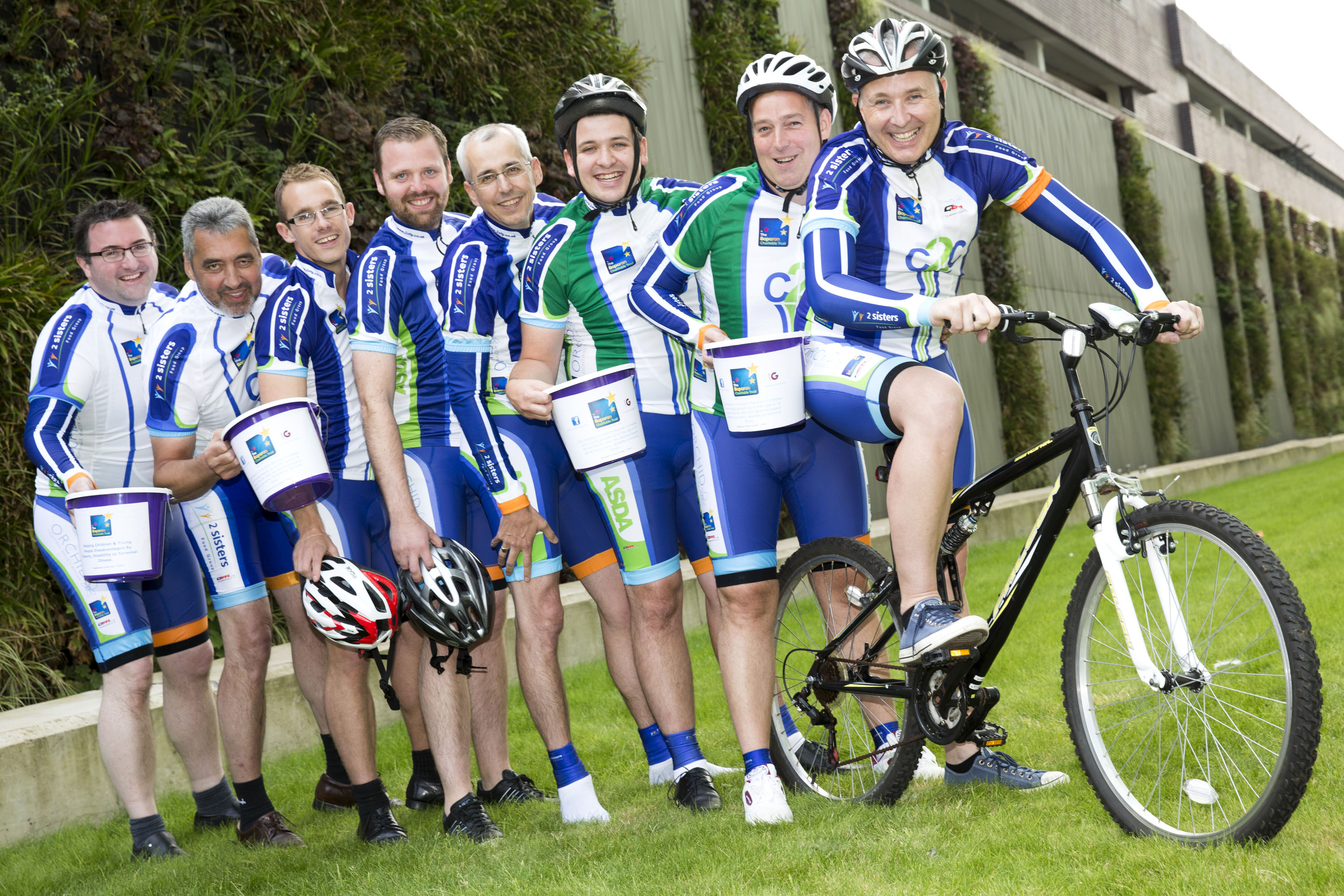 Charity bike ride team